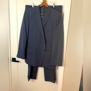 Petrocelli blue-grey Tic weave suit, 48L
